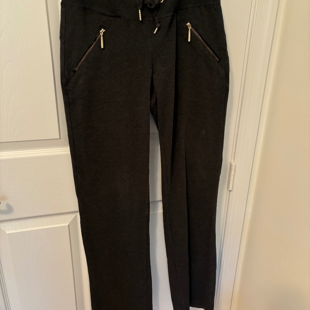 Women’s dark gray Calvin Klein XS cotton blend drawstring athletic pant.